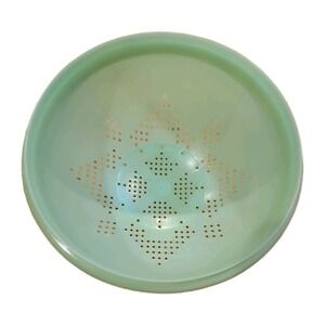 Vintage Tupperware Colander Strainer Jadeite Green Star Footed.  Bowl USA EUC